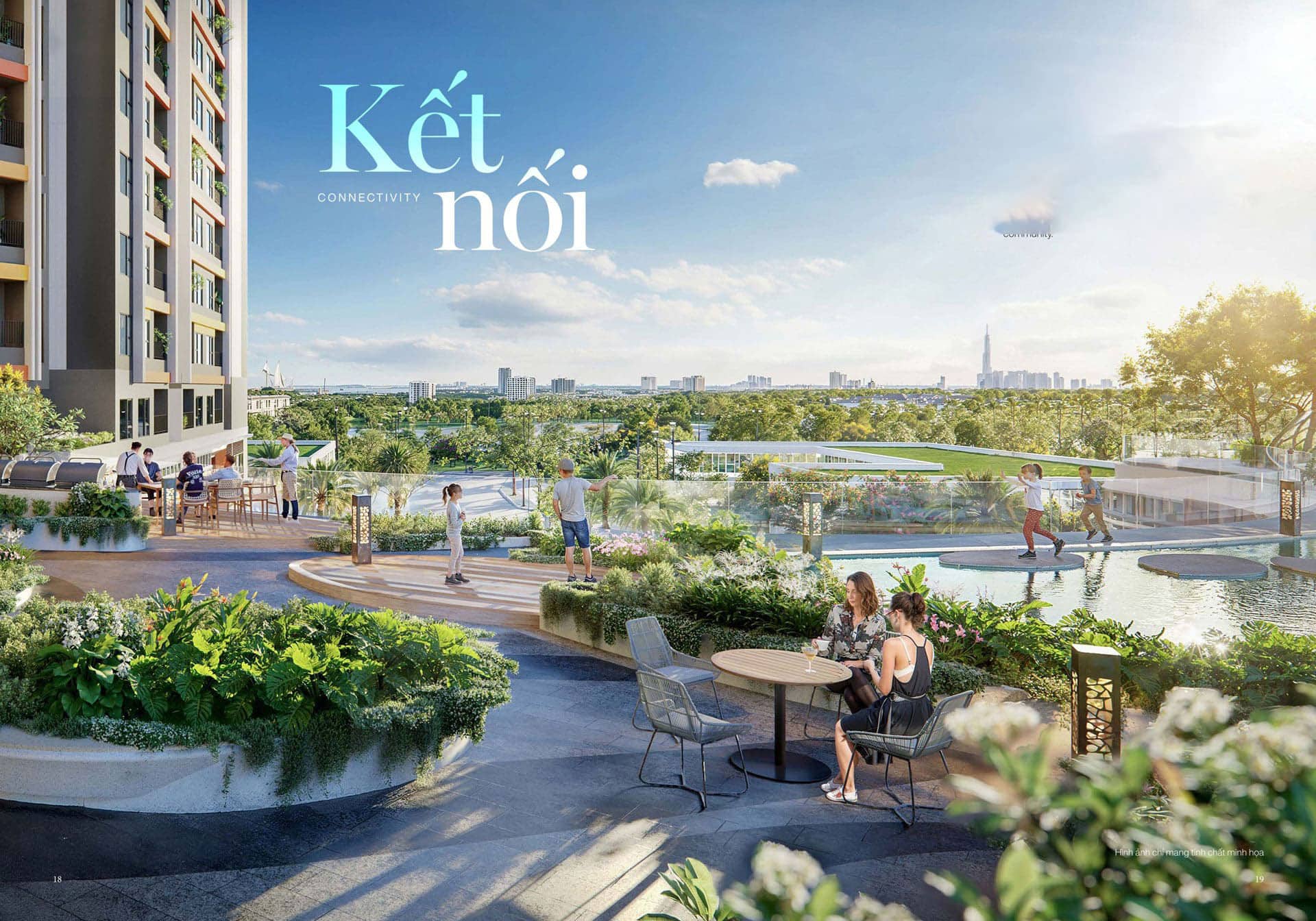 Sân vườn kết nối trên cao